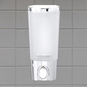 디스펜서 물비누통 욕실용품 욕실디스펜서 깔끔한 원형 물비누 400ml-실버