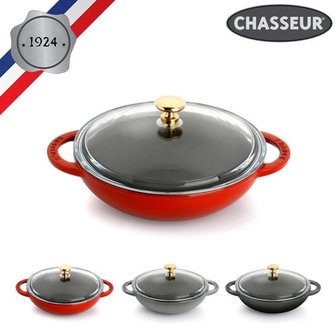 차세르 무쇠 주물 미니 WOK 18cm(루비/그레이/캐비어)