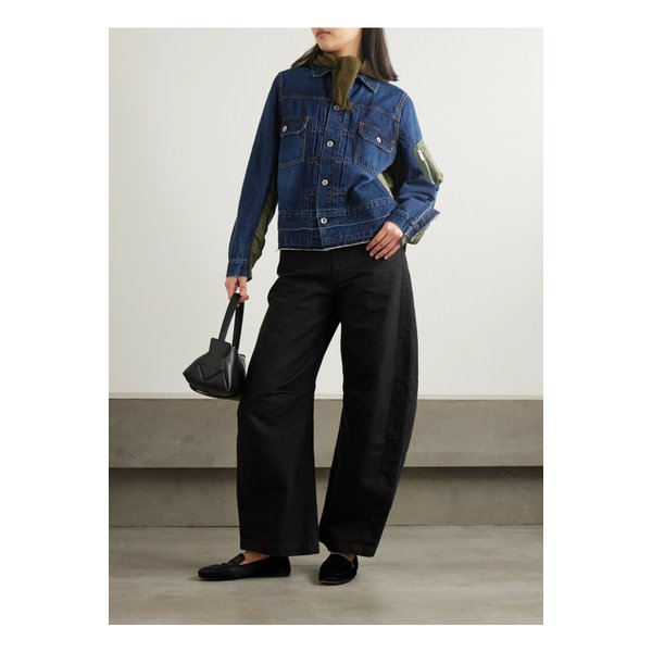 패널 디스트레스 데님 셸 재킷 블루 1647597346684681