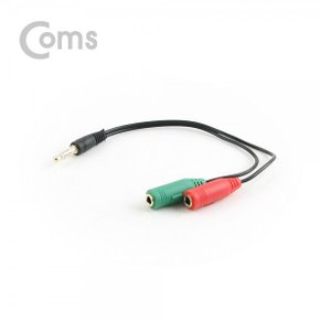 BB642 Coms 스테레오 젠더 Y형(3.5 M/Fx2) 10cm Red/Gree