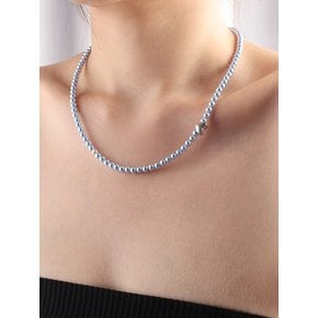 Heart Pearl Necklace [Ocean Blue]