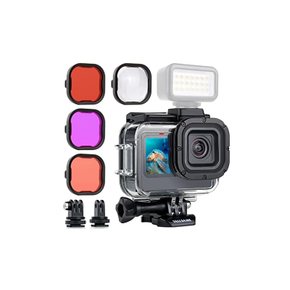 YALLSAME 방수 케이스 다이브 하우징 GoPro HERO 11 10 9 블랙