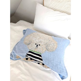 블랑쉬하우스 베베 퍼피 거즈 코튼 베개 수건