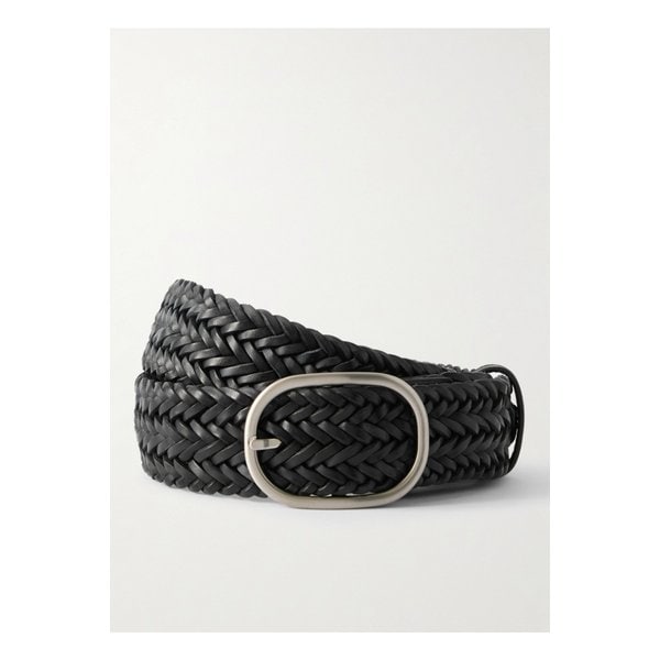 우븐 가죽 벨트 블랙 46376663162858113