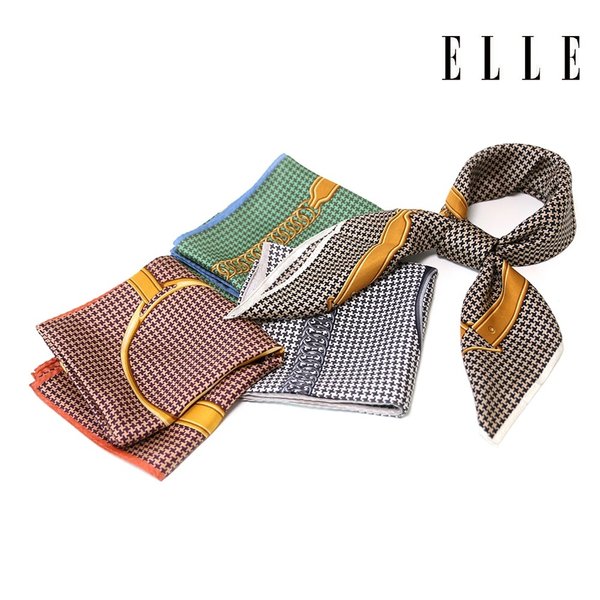 하운드체인 실크 미니 스카프 SE141S315