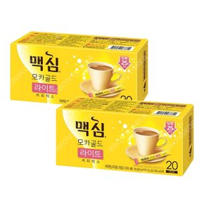 동서 맥심 모카골드 라이트 커피믹스 20T X 2개(40T) 일회용 스틱