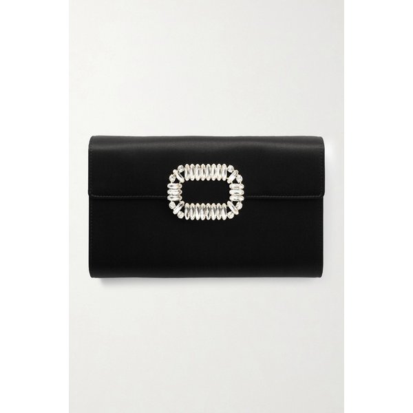 파일그림 크리스탈 장식 새틴 클러치 46376663162990031