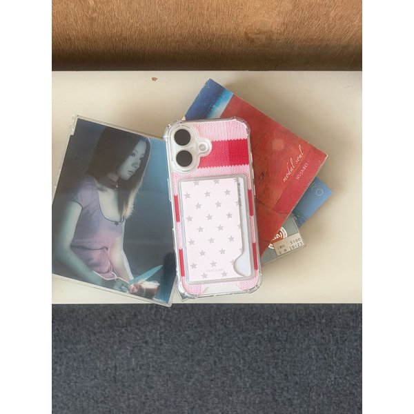 [탱크카드수납] Pink Check  폰케이스