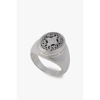 MAN ON THE BOON [GEROCHRISTO] 라운드 스털링 실버 링 4716129202000