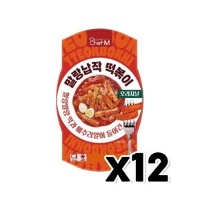 쉐프엠 말랑납작떡볶이 오리지날 간편즉석조리 240g x 12개