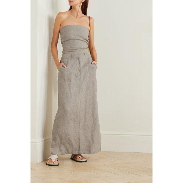 페이스풀 넷 서스테인 프라이야 스트랩리스 셔링 리넨 탑 뉴트럴 1647597333061933