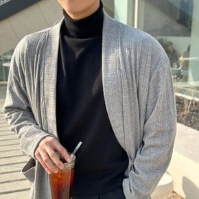 남자 수학여행 대학생룩 골지 투포켓 숄 가디건
