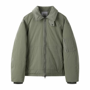 Khaki Short Down Bomber_C9UAW24811KHX