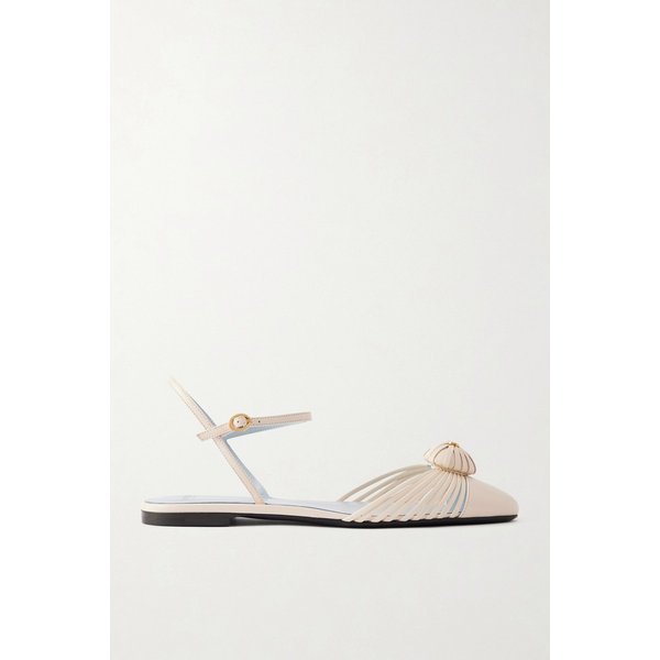 로열 V로고 가죽 슬링백 플랫 46376663162985152