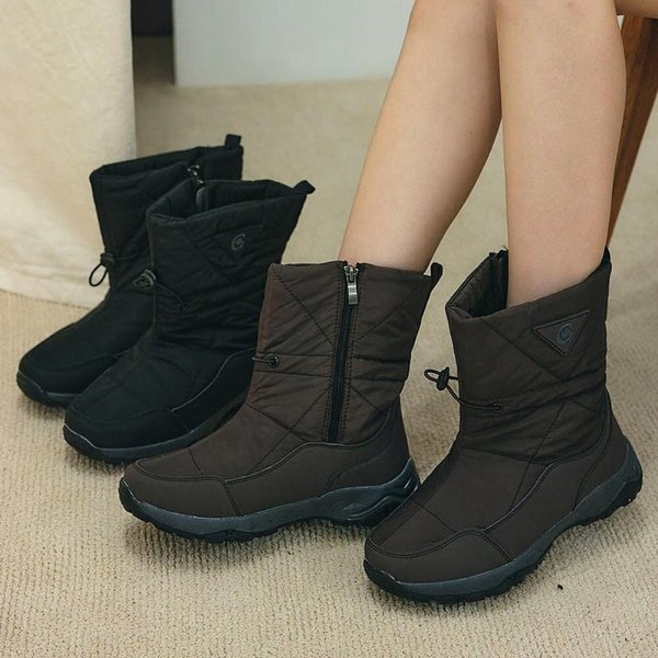 [옷자락] 여성 스트링 캐주얼 패딩 조절 앵클부츠