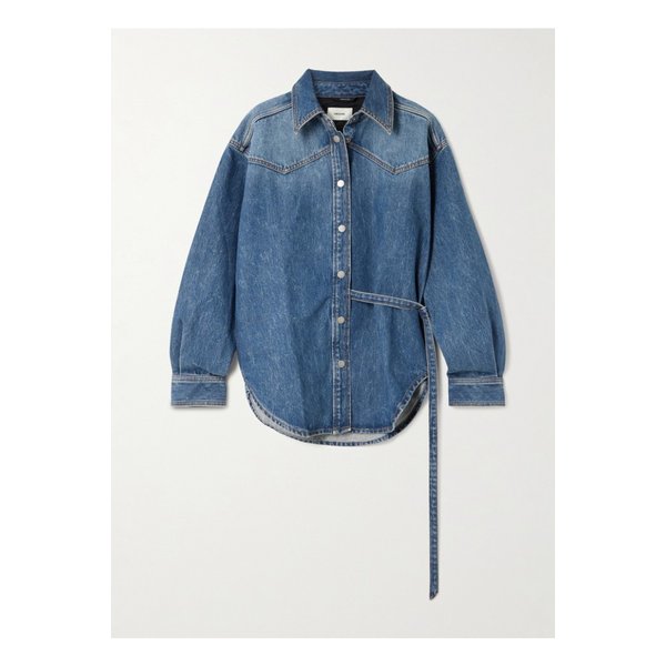 하이쿠레 벨트 데님 셔츠 다크 데님 46376663162901045