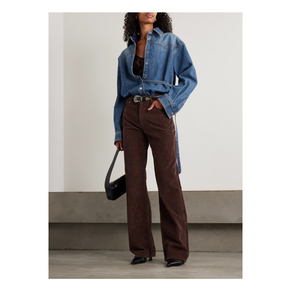 하이쿠레 벨트 데님 셔츠 다크 데님 46376663162901045