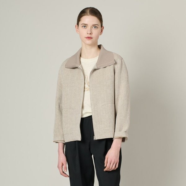 [여주점] 올앤선드리 주엘 린넨 니트카라JK A4M3J105