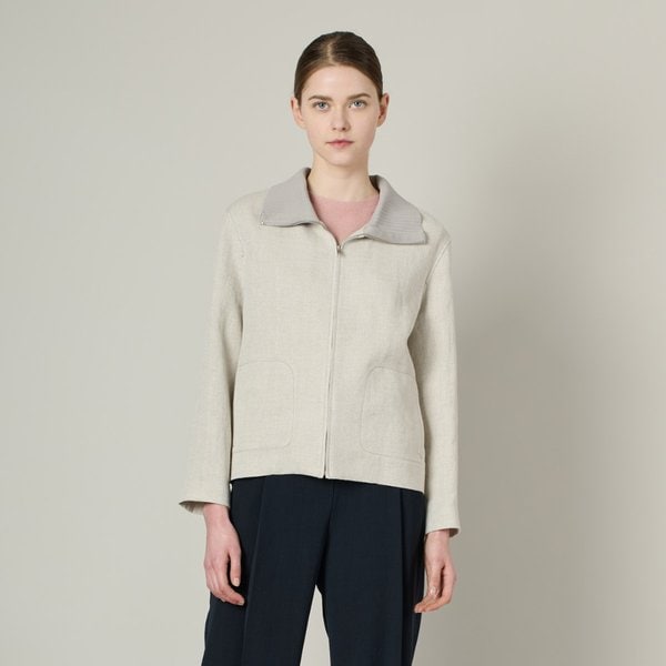 [여주점] 올앤선드리 주엘 린넨 니트카라JK A4M3J105