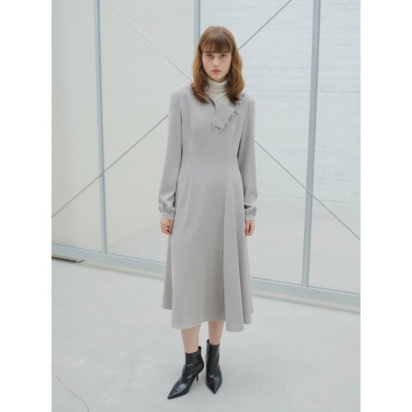 BUTTON DRESS / KHAKI