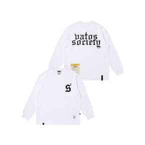 OLD LETTER  OVERSIZED LONG SLEEVES T-SHIRTS WHITE