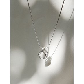 stem stone necklace-M-silver