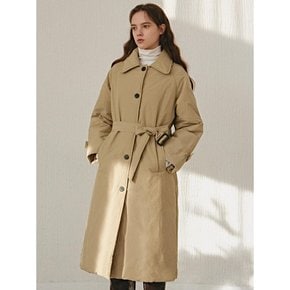 RAGLAN STRAP TRENCH PADDING_BEIGE