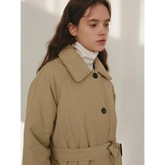 RAGLAN STRAP TRENCH PADDING_BEIGE