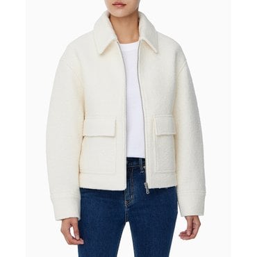 Calvin Klein Jeans 여성 울 숏자켓(J224706)