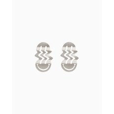 CHEESE MELT EARRINGS SILVER 스마일 귀걸이 실버 MEDIUM