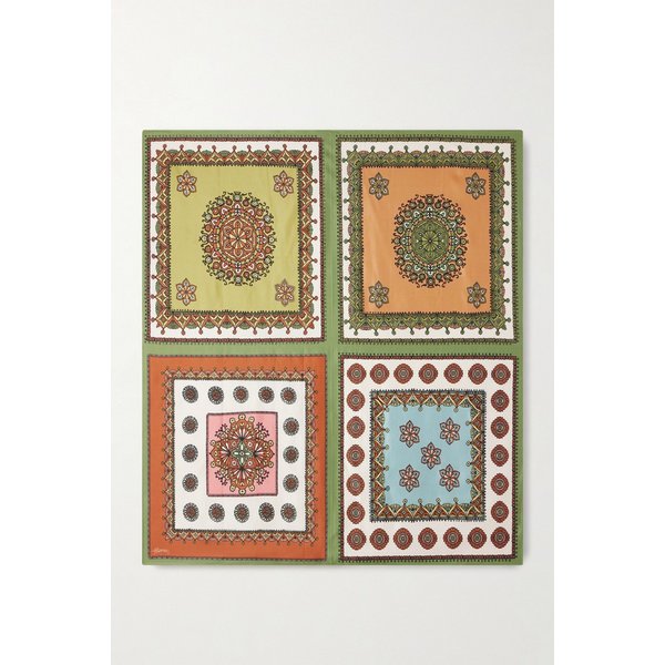 알레마이스 멀티 컬러 실크 트윌 스카프 46376663162993879