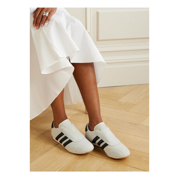 태권도 스트라이프 가죽 스니커즈 오프 화이트 46376663162926263