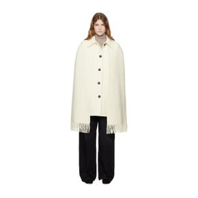 오프 화이트 프린지 케이프 코트 261-WRO0266-FB0471-264 WINTER WHITE