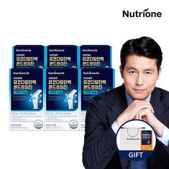 뉴트리원 관절연골엔 뮤코다당단백 콘드로이친 1200 6박스(6개월분)+비타민D 1박스&쇼핑백 증정