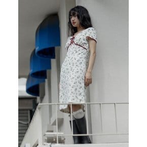 Terry flower dress / Cream