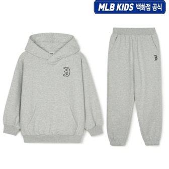 MLB키즈 24FW [KIDS]베이직 스몰 로고 후드 세트 7AHDB0144-43MGL/7APTB0344-43MGL