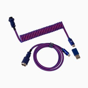 키크론 프리미엄 항공 케이블 코일 USB C타입 스트레이트 퍼플 Cab-1