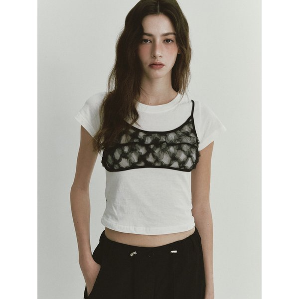 [리퍼브]SEE-THROUGH LAYERED TOP (BLACK)