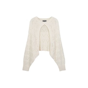 LAP 하트 스카시 니트 볼레로 AR2KG462
