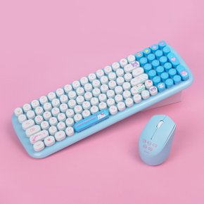 캐릭터즈 키보드 마우스 세트 (무선 귀여운 캐릭터 레트로 디자인)