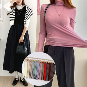 뉴 빈츠 목폴라 티셔츠 15color (국내생산) 이너 쭉티 긴팔 목티 / 봄가을겨울 빅사이즈제작 F/XL