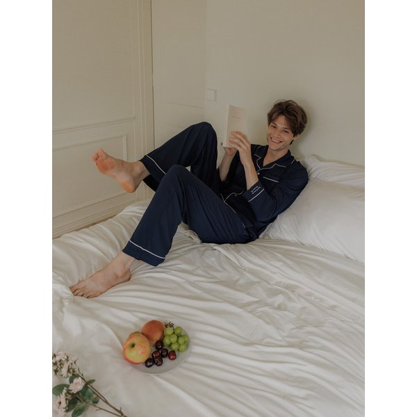 마이크로모달 남자 파자마 - Navy