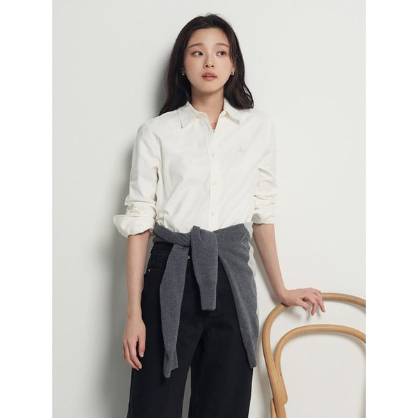 [Essential] 옥스포드 스트레치 레귤러핏 셔츠  화이트 (BF5864E011)