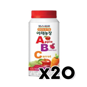 파스퇴르 유기농 야채농장 ABC 주스 190ml x 20개