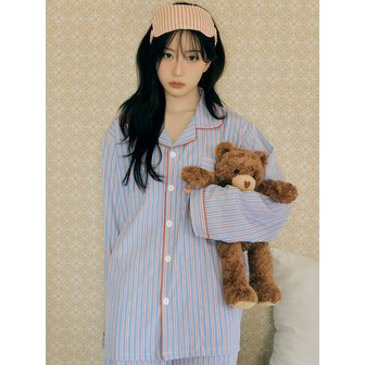 DOSSY [해원 PICK] 실크핏 시에르 긴팔 커플 잠옷 세트