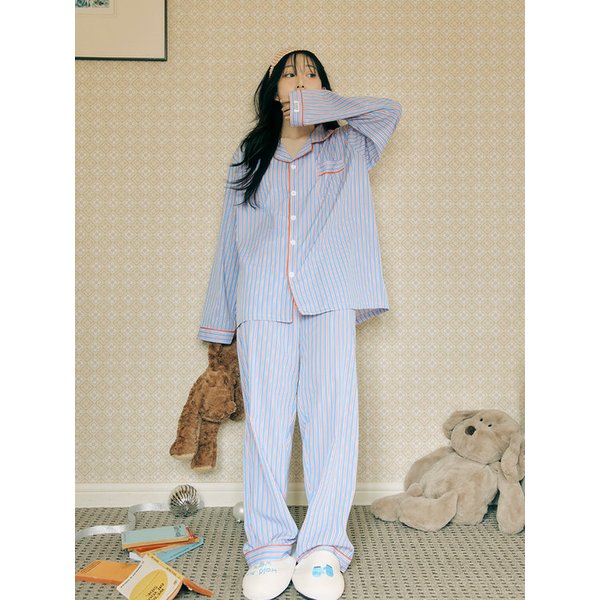 [해원 PICK] 실크핏 시에르 긴팔 커플 잠옷 세트