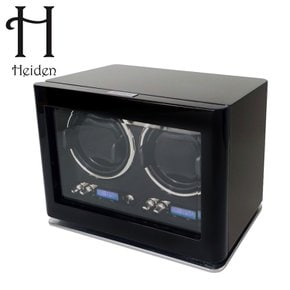 [Heiden] 하이덴 노바 더블 와치와인더 HD024-Shiny Black Wood 명품 시계보관함 2구