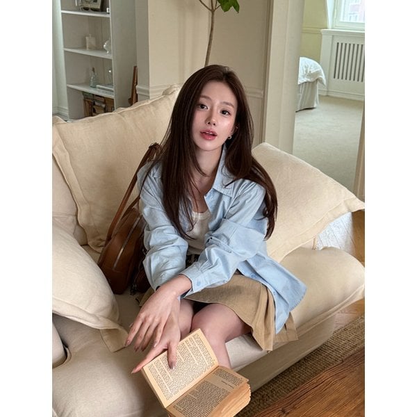 셔츠나시SET_Skyblue