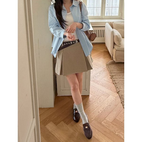 셔츠나시SET_Skyblue