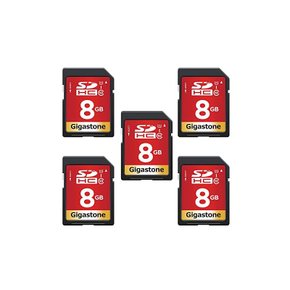 Gigastone 8GB 5장 팩 SD카드 UHS-I U1 Class 10 SDH